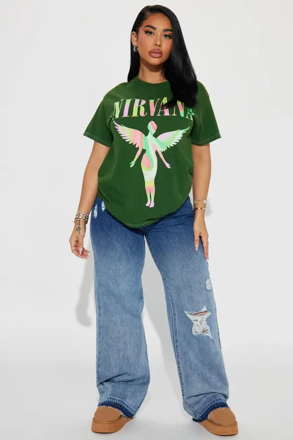 Nirvana Marble Filled In Utero Tee - Hunter