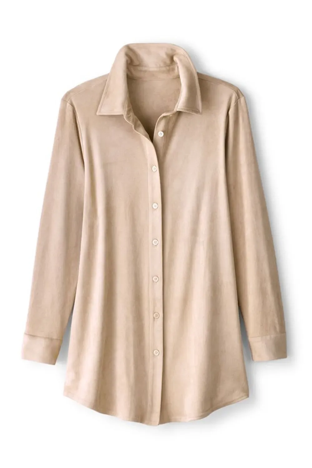 Day To Dusk Faux Suede Big Shirt
