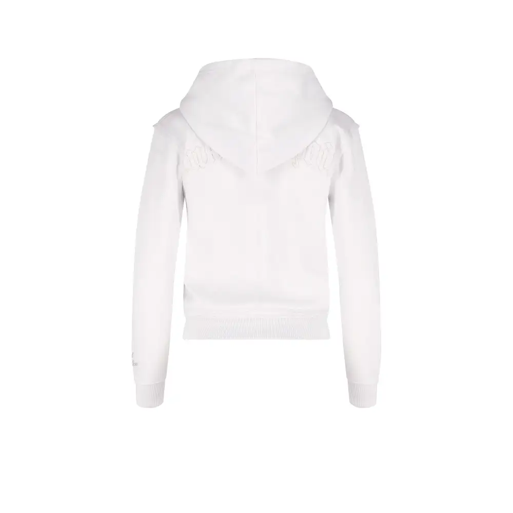 Distressed Zip Hoodie White (Female version)