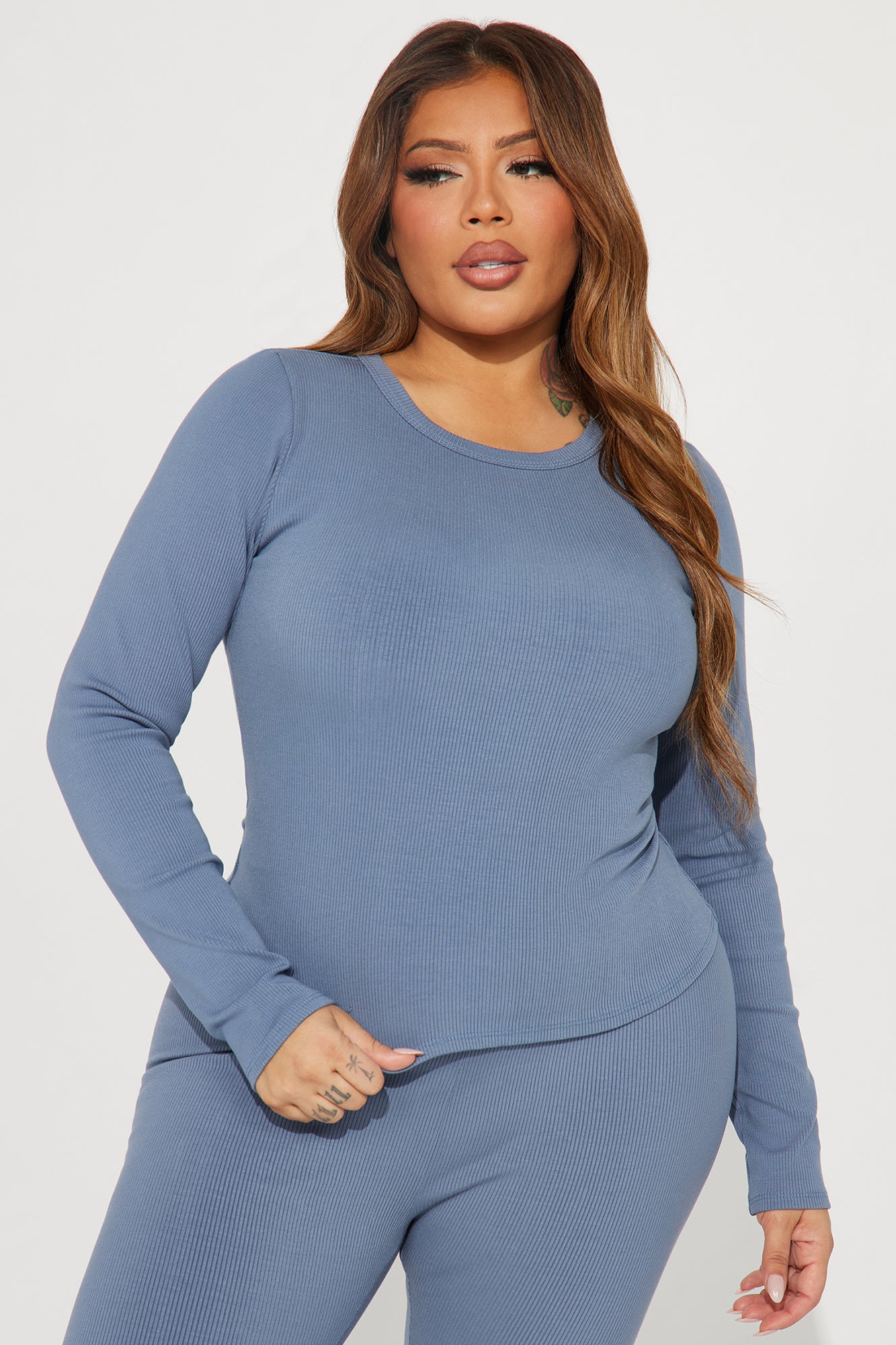 Braelynn Snatched Pant Set - Charcoal