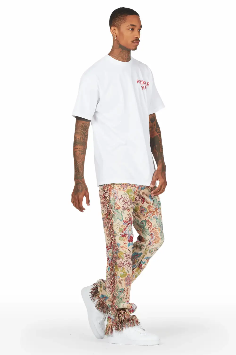 Carus Red/Beige Tapestry Pants