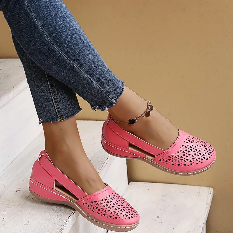 Women Wedges Orthopedic Hollow Out Vintage Sandals