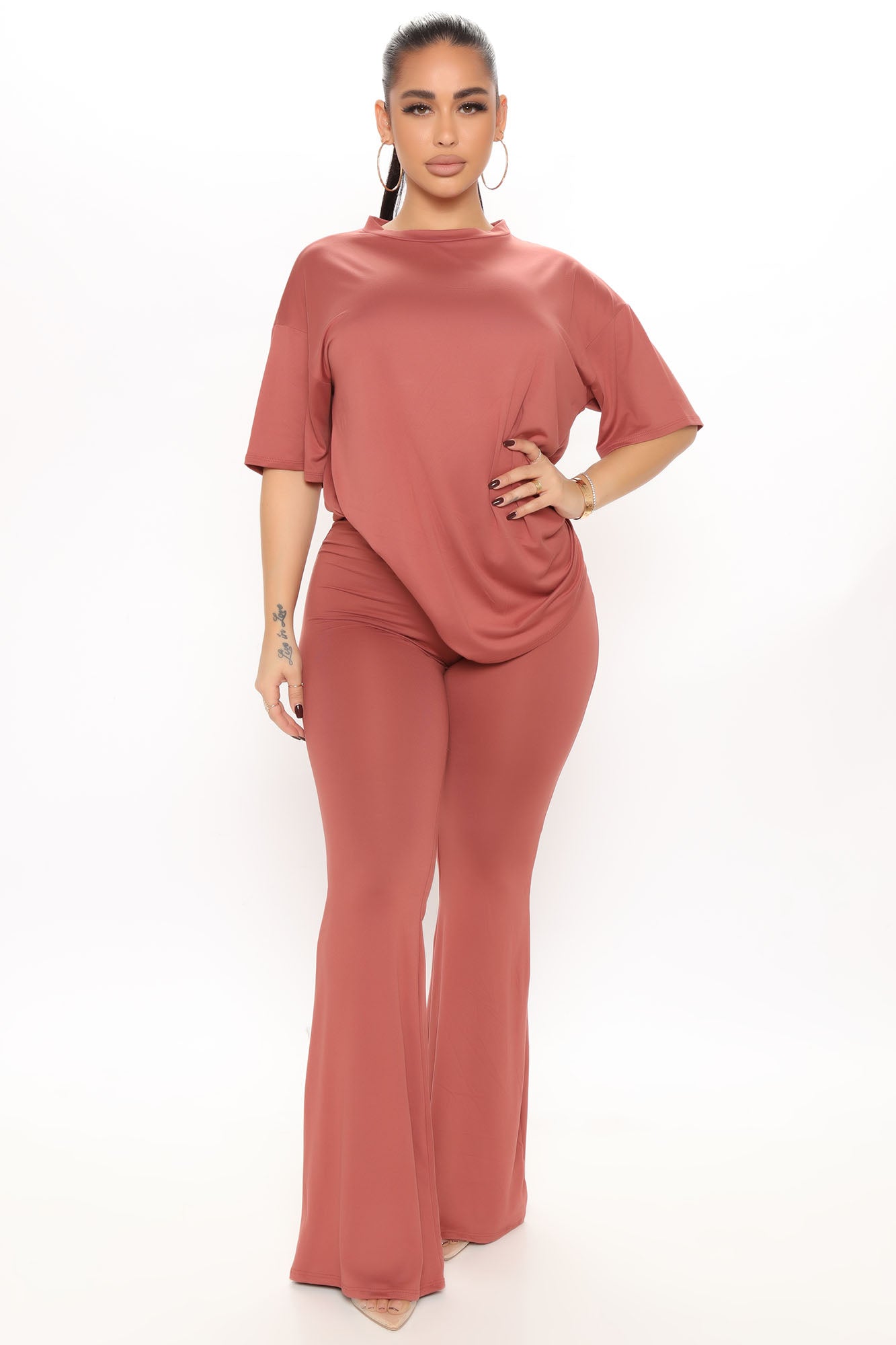 Feel A Way Pant Set - Mauve