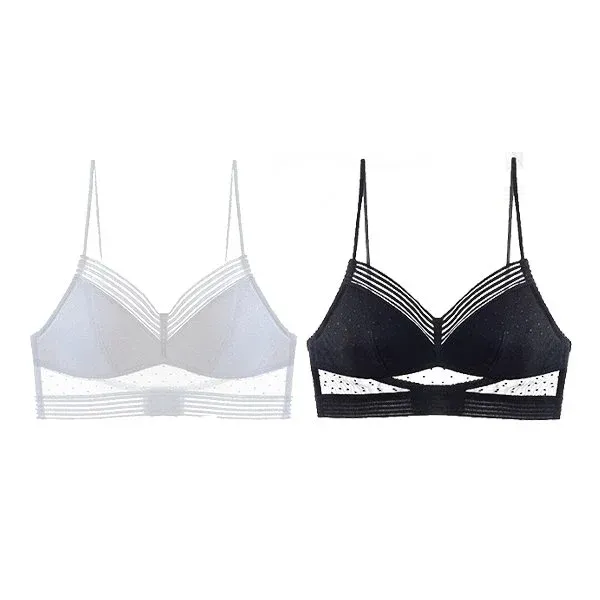 Low Back Wireless Lifting Lace Bra