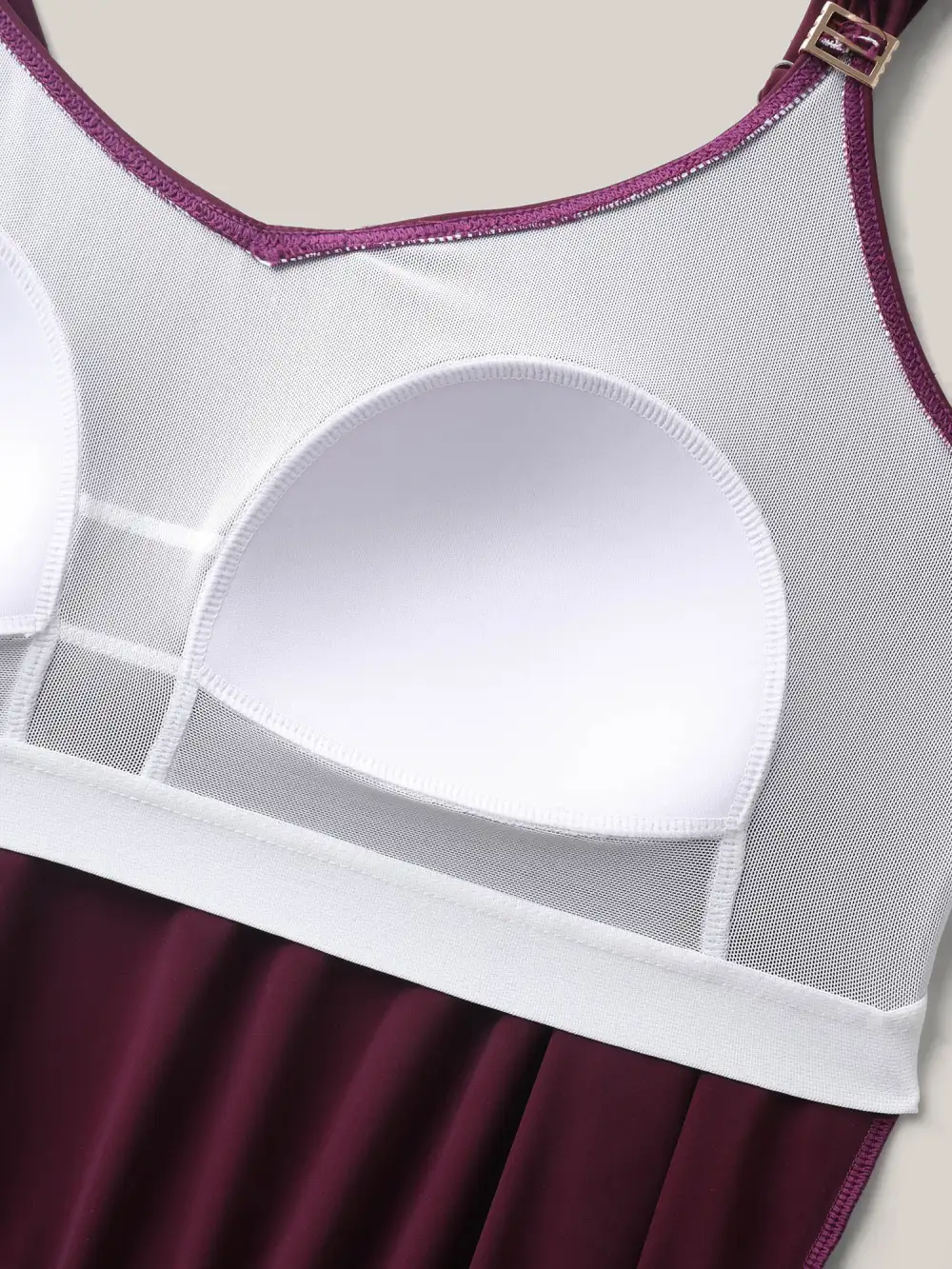 Plain Pockets Adjustable One-Piece Swimsuit