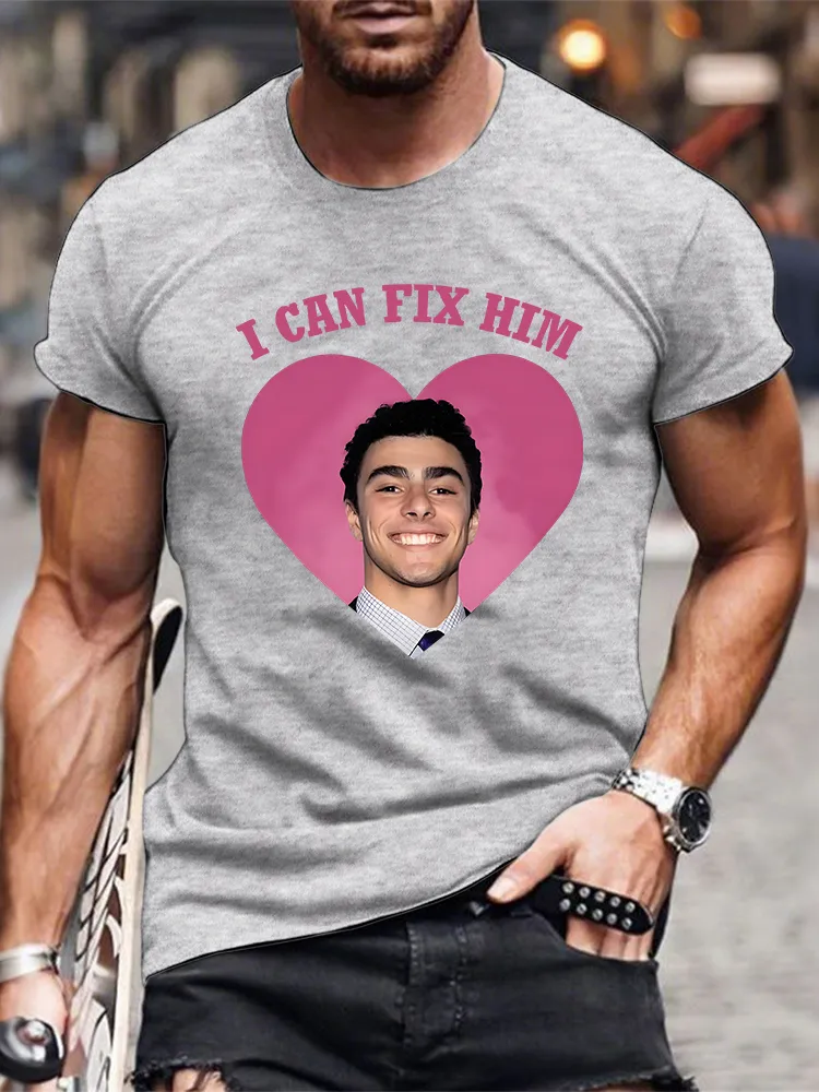 Men'S I Can Fix Him Short Sleeve Round Neck Pure Cotton T-Shirt